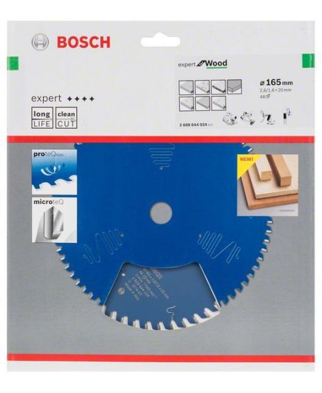 BOSCH Tarcza pilarska Expert for Wood 165 x 20 x 2,6 mm, 48