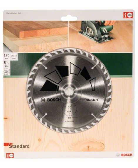 BOSCH Tarcza pilarska STANDARD D - 170 mm- otwór - 20 mm- Z - 40