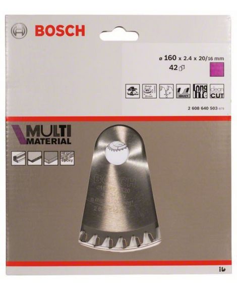 BOSCH Tarcza pilarska Multi Material 160 x 20_16 x 2,4 mm- 42