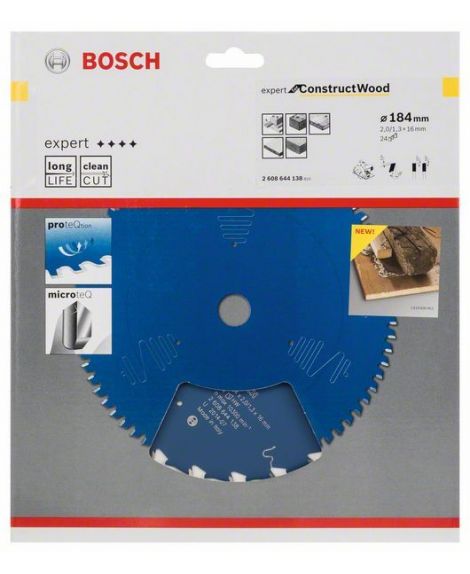 BOSCH Tarcza pilarska Expert for Construct Wood 184 x 16 x 2,0 mm, 24