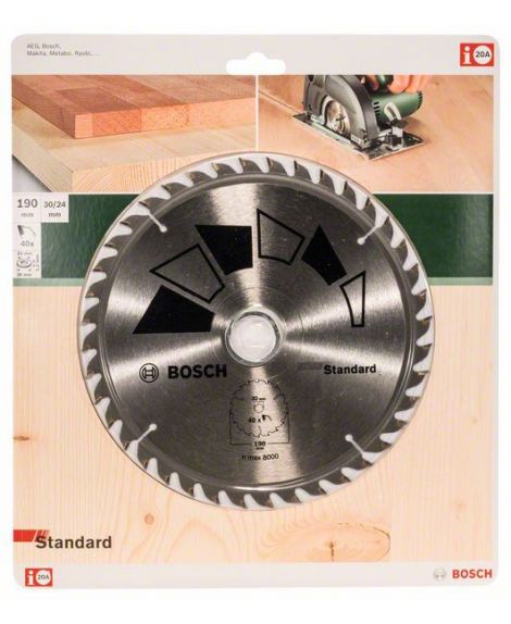 BOSCH Tarcza pilarska STANDARD D - 190 mm- otwór - 30 mm- Z - 40