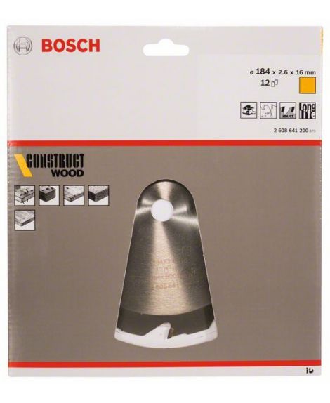 BOSCH Tarcza pilarska Construct Wood 184 x 16 x 2,6 mm- 12