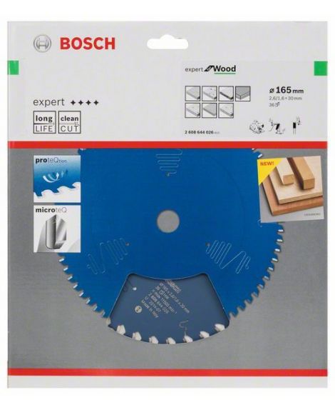 BOSCH Tarcza pilarska Expert for Wood 165 x 30 x 2,6 mm, 36