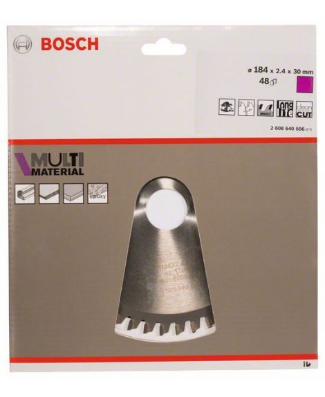 BOSCH Tarcza pilarska Multi Material 184 x 30 x 2,4 mm- 48