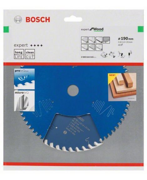 BOSCH Tarcza pilarska Expert for Wood 190 x 20 x 2,6 mm, 48