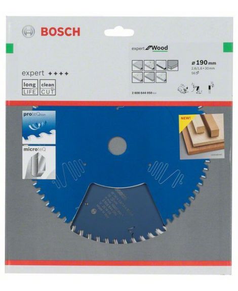 BOSCH Tarcza pilarska Expert for Wood 190 x 30 x 2,6 mm, 56