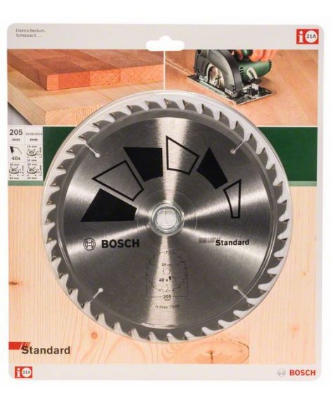 BOSCH Tarcza pilarska STANDARD D - 205 mm- otwór - 24_20 mm- Z - 40