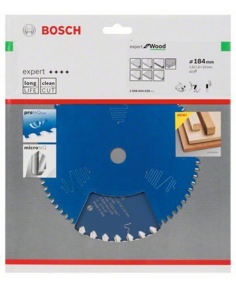 BOSCH Tarcza pilarska Expert for Wood 184 x 20 x 2,6 mm, 40