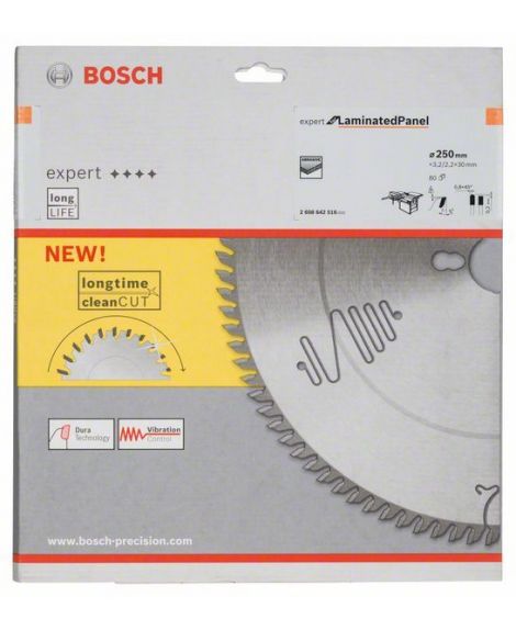 BOSCH Tarcza pilarska Expert for Laminated Panel 250 x 30 x 3,2 mm, 80