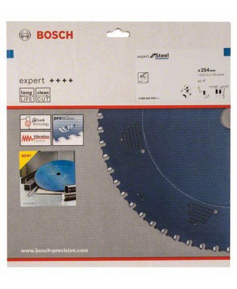 BOSCH Tarcza pilarska Expert for Steel 254 x 25,4 x 2,6 mm, 60