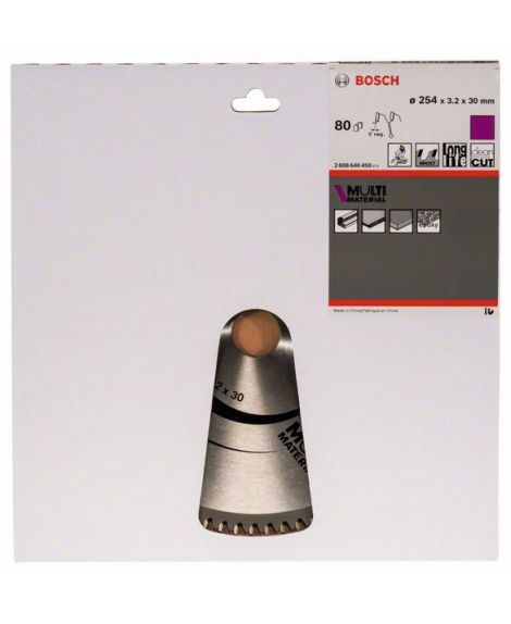 BOSCH Tarcza pilarska Multi Material 254 x 30 x 3,2 mm- 80