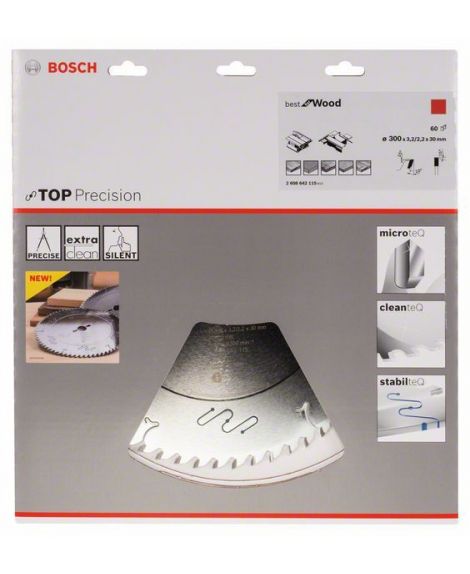 BOSCH Tarcza pilarska Top Precision Best for Wood 300 x 30 x 3,2 mm, 60