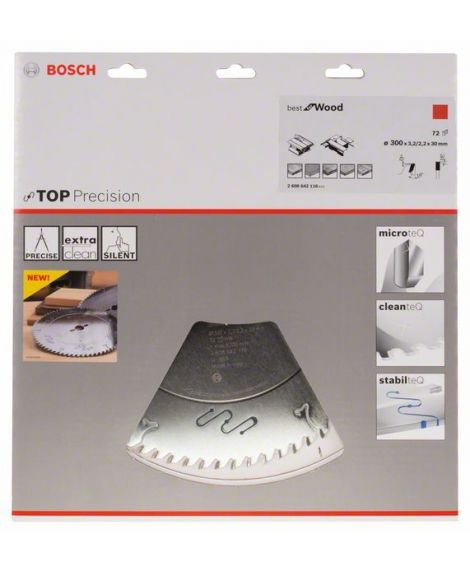 BOSCH Tarcza pilarska Top Precision Best for Wood 300 x 30 x 3,2 mm, 72