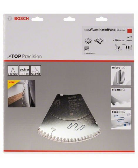 BOSCH Tarcza pilarska Top Precision Best for Laminated Panel Abrasive 300 x 30 x 3,2 mm, 96