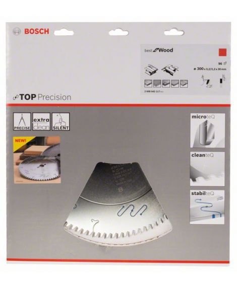 BOSCH Tarcza pilarska Top Precision Best for Wood 300 x 30 x 3,2 mm, 96