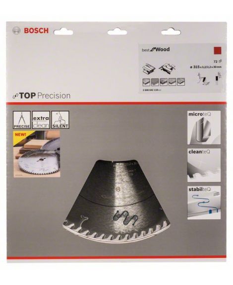 BOSCH Tarcza pilarska Top Precision Best for Wood 315 x 30 x 3,2 mm, 72