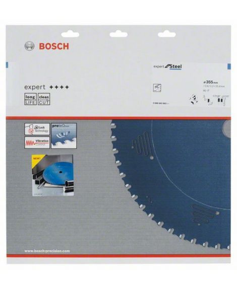 BOSCH Tarcza pilarska Expert for Steel 355 x 25,4 x 2,6 mm, 80