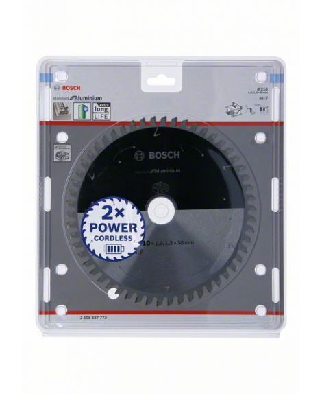 BOSCH Tarcza do piły tarczowej bezprzewodowej Standard for Aluminium 210 × 1,9 _ 1,3 × 30 T54