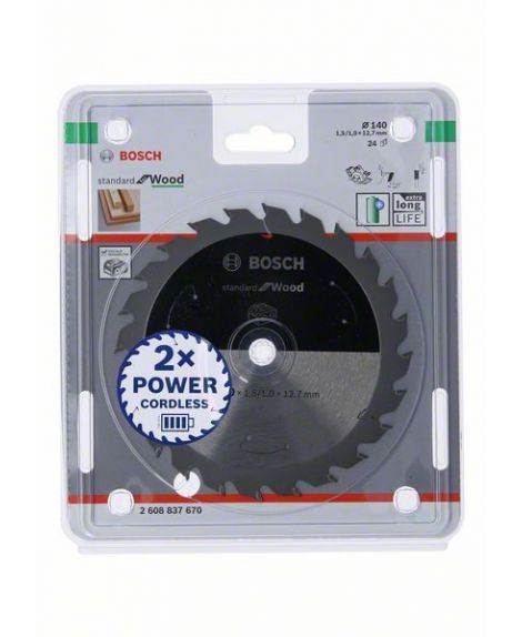 BOSCH Tarcza do piły tarczowej bezprzewodowej Standard for Wood 140 × 1,5 _ 1 × 12,7 T24