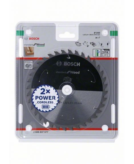 BOSCH Tarcza do piły tarczowej bezprzewodowej Standard for Wood 160 × 1,5 _ 1 × 20 T36