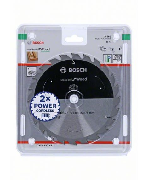 BOSCH Tarcza do piły tarczowej bezprzewodowej Standard for Wood 165 × 1,5 _ 1 × 15,875 T24