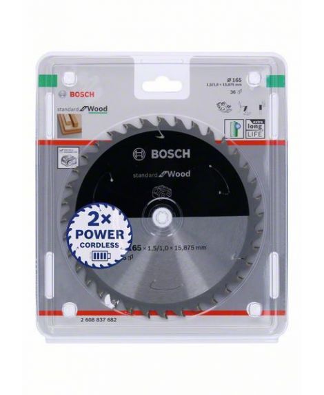 BOSCH Tarcza do piły tarczowej bezprzewodowej Standard for Wood 165 × 1,5 _ 1 × 15,875 T36