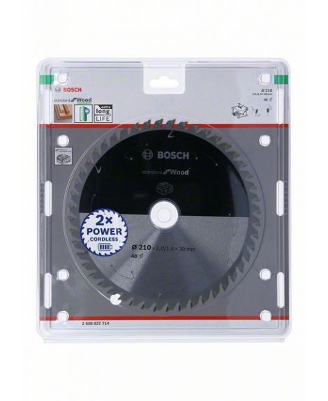 BOSCH Tarcza do piły tarczowej bezprzewodowej Standard for Wood 210 × 1,7 _ 1,2 × 30 T48