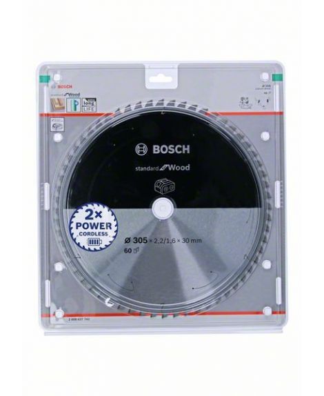 BOSCH Ostrze do piły tarczowej bezprzewodowej Standard for Wood 305 x 2,2 _ 1,6 x 30 T60