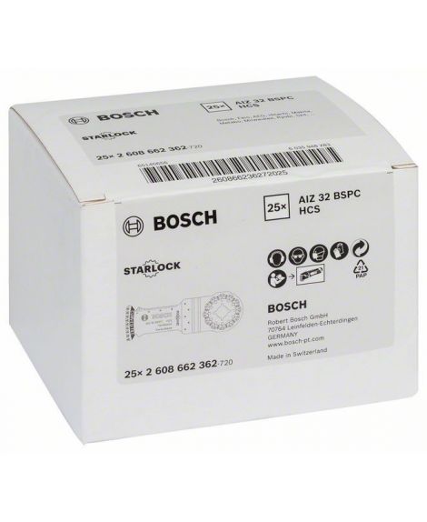 BOSCH Brzeszczot do cięcia wgłębnego HCS do drewna twardego AIZ 32 BSPC 40 x 32 mm