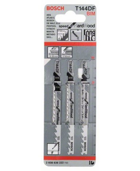 BOSCH Brzeszczot do wyrzynarek T 144 DF Speed for Hard Wood