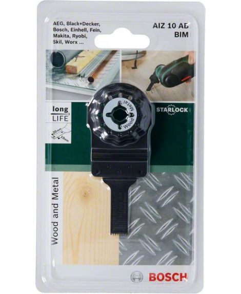 BOSCH Brzeszczot HCS do cięcia wgłębnego Starlock AIZ 10 AB, Wood and Metal 10 x 20 mm