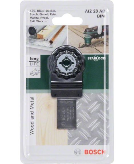 BOSCH Brzeszczot BIM do cięcia wgłębnego Starlock AIZ 20 AB, Wood and Metal 20 x 30 mm