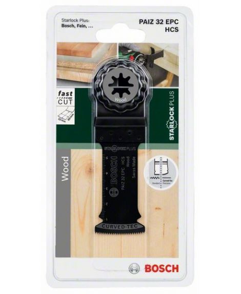 BOSCH Brzeszczot HCS do cięcia wgłębnego StarlockPlus PAIZ 32 EPC, Wood 60 x 32 mm