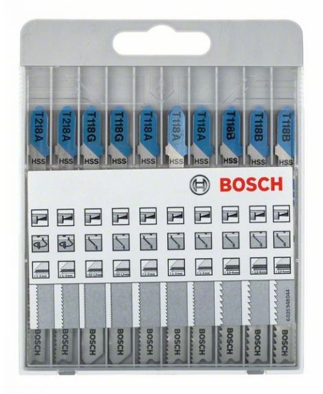 BOSCH 10-częściowy zestaw brzeszczotów do wyrzynarek Basic for Metal T 218 A (2x)- T 118 G (2x)- T 118 A (3x)- T 118 B (3x)