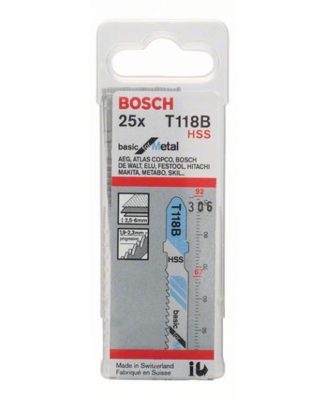 BOSCH Brzeszczot do wyrzynarek T 118 B Basic for Metal