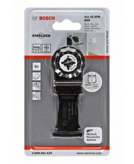 BOSCH Brzeszczot BIM do cięcia wgłębnego AIZ 32 APB Wood and Metal 50 x 32 mm