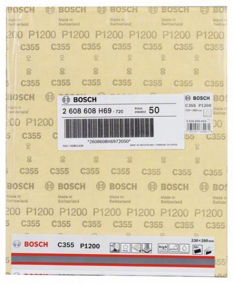 BOSCH Papier ścierny C355 230 x 280 mm, 1200