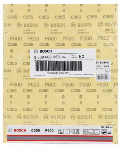 BOSCH Papier ścierny C355 230 x 280 mm, 600