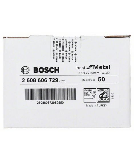 BOSCH Fibrowa tarcza szlifierska R574, Best for Metal D - 115 mm- K - 100