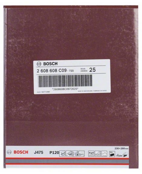 BOSCH Papier ścierny J475 230x280 mm, 120