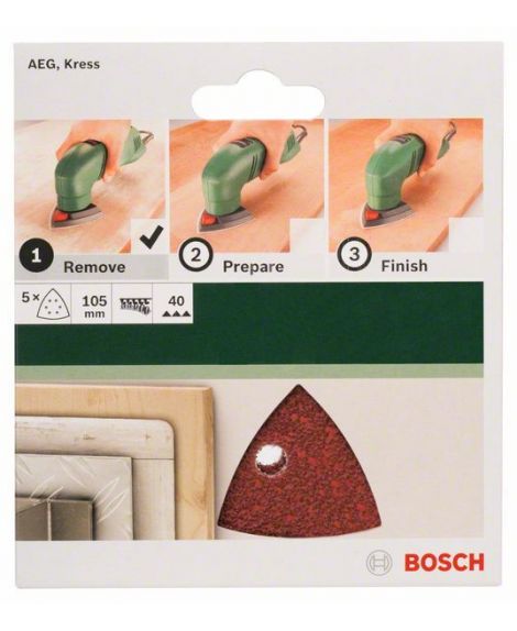 BOSCH 5-częściowy zestaw papierów ściernych do szlifierek delta K - 40