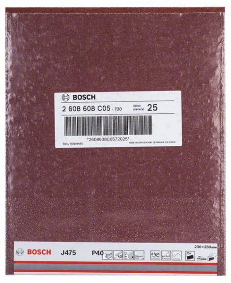 BOSCH Papier ścierny J475 230x280 mm, 40