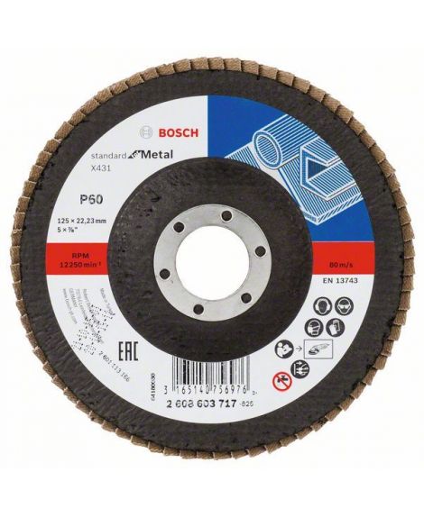 BOSCH Listkowa tarcza szlifierska X431, Standard for Metal 125 mm, 22,23 mm, 60