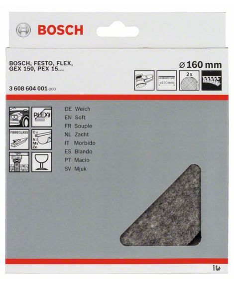 BOSCH Filc polerski miękki, 160 mm