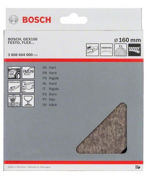 BOSCH Filc polerski twarde, 160 mm