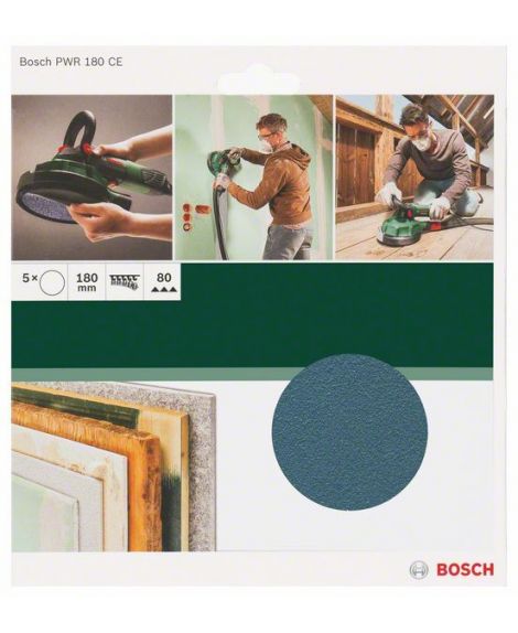 BOSCH Papiery ścierne do PWR, 180 mm, ziarnistość K80 K - 80