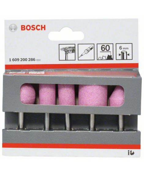 BOSCH 5-częściowy zestaw ściernic trzpieniowych Chwyt 6 mm- ziarno 60- 25- 15- 15- 25- 20 x 24- 30- 30- 25- 25 mm