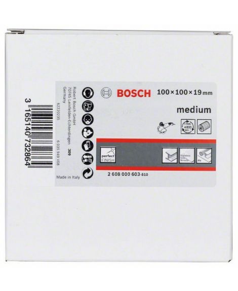 BOSCH Wałek do szlifowania lameli z włókniną 19 mm, średni, 100 mm, 100 mm