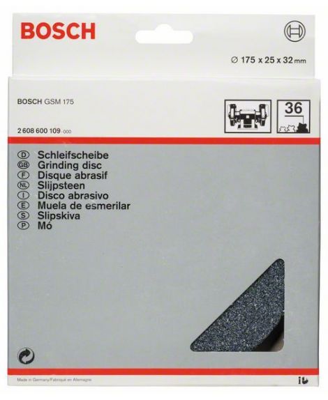 BOSCH Tarcza szlifierska do szlifierek podwójnych 175 mm, 32 mm, 36