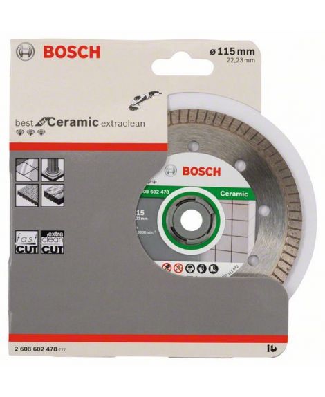 BOSCH Diamentowa tarcza tnąca Best for Ceramic Extra-Clean Turbo 115 x 22,23 x 1,4 x 7 mm